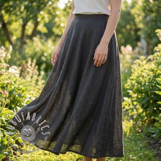 Tessuto di cotone SLUB WASHED black