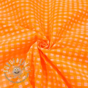 Tessuto di cotone YARN DYED NEON SMALL Checks orange