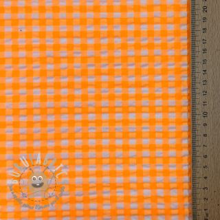 Tessuto di cotone YARN DYED NEON SMALL Checks orange