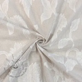 Tessuto di cotone YARN DYED Stripes JACQUARD Flowers sand