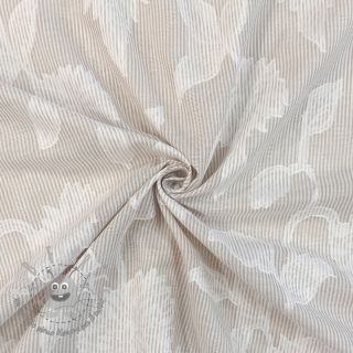 Tessuto di cotone YARN DYED Stripes JACQUARD Flowers sand