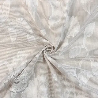 Tessuto di cotone YARN DYED Stripes JACQUARD Flowers sand