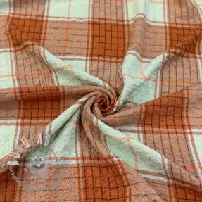 Viscosa CRINKLE Check mint