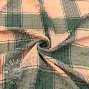 Viscosa CRINKLE Check peach