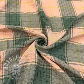 Viscosa CRINKLE Check peach