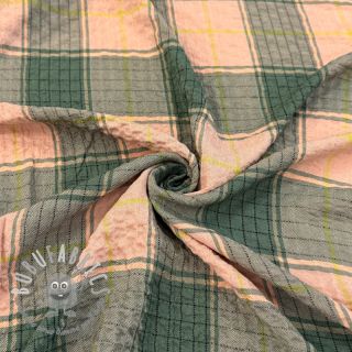Viscosa CRINKLE Check peach