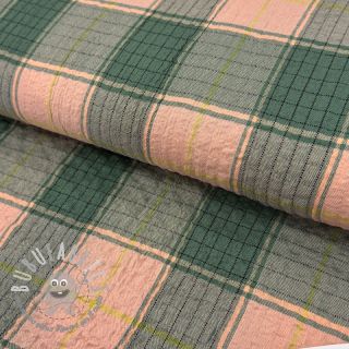 Viscosa CRINKLE Check peach