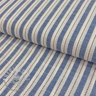 Tessuto di cotone YARN DYED Stripes Nina blue