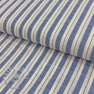 Tessuto di cotone YARN DYED Stripes Nina blue