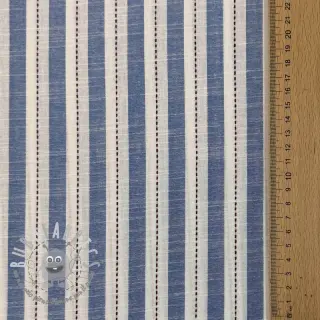 Tessuto di cotone YARN DYED Stripes Nina blue