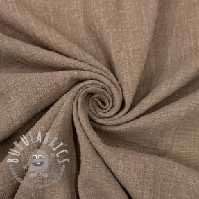 Tessuto di cotone SLUB WASHED taupe