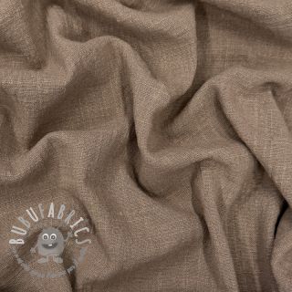 Tessuto di cotone SLUB WASHED taupe