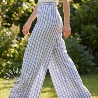 Tessuto di cotone YARN DYED Stripes Nina blue