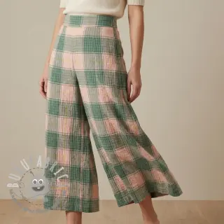 Viscosa CRINKLE Check peach