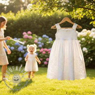 Tessuto di cotone VOILE EMBROIDERY ONE-SIDE BORDER white