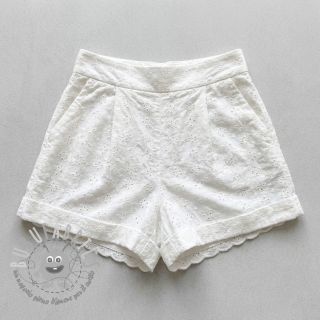 Tessuto di cotone EMBROIDERY TWO-SIDE SCALLOP Simi white