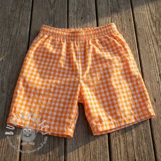 Tessuto di cotone YARN DYED NEON SMALL Checks orange