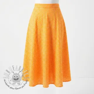 Tessuto di cotone YARN DYED NEON BIG Checks orange