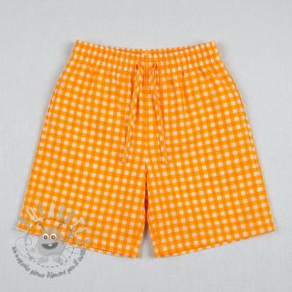 Tessuto di cotone YARN DYED NEON BIG Checks orange