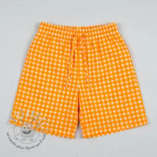 Tessuto di cotone YARN DYED NEON BIG Checks orange