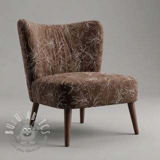 Tessuto scamosciato Tape flower dark brown