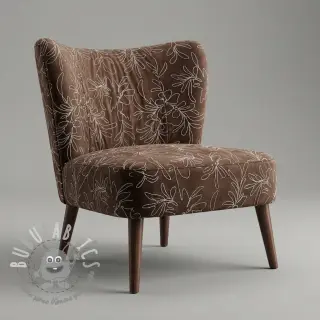 Tessuto scamosciato Tape flower dark brown