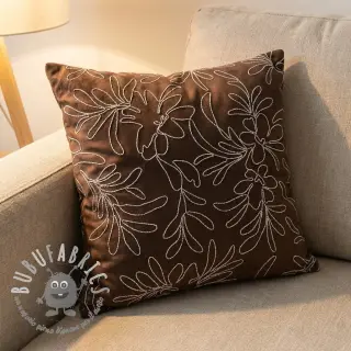 Tessuto scamosciato Tape flower dark brown