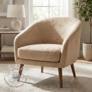 Tessuto scamosciato Tape flower beige