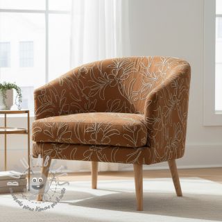 Tessuto scamosciato Tape flower cinnamon