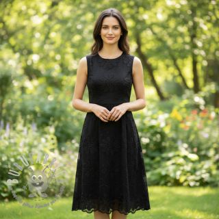 Tessuto di cotone EMBROIDERY Bellagio black