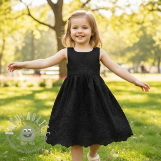 Tessuto di cotone EMBROIDERY Bellagio black