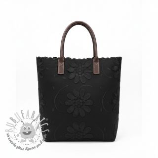 Tessuto di cotone EMBROIDERY Bellagio black