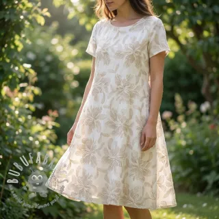 Tessuto di cotone VOILE EMBROIDERY Kim off white