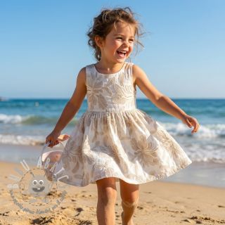 Tessuto di cotone VOILE EMBROIDERY Kim off white