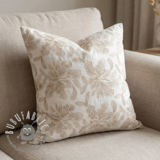 Tessuto di cotone VOILE EMBROIDERY Kim off white