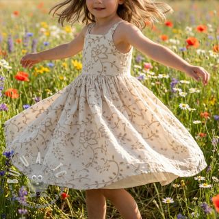 Tessuto di cotone VOILE EMBROIDERY Kiara off white