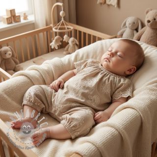 Tessuto di cotone EMBROIDERY Sea ornaments natural