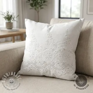 Tessuto di cotone EMBROIDERY Leon border