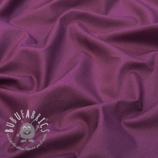 Tessuto in cotone e viscosa aubergine