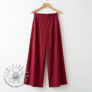 Tessuto in cotone e viscosa wine red