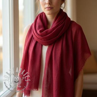 Tessuto in cotone e viscosa wine red