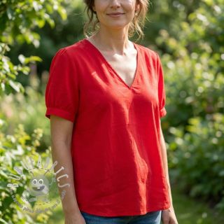 Tessuto in cotone e viscosa red