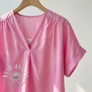 Tessuto in cotone e viscosa light pink