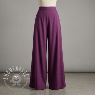 Tessuto in cotone e viscosa aubergine