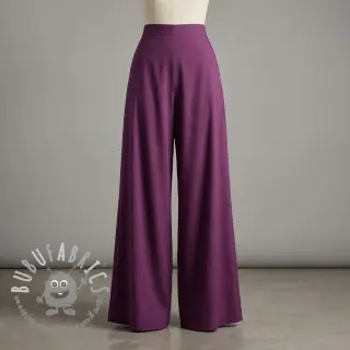 Tessuto in cotone e viscosa aubergine