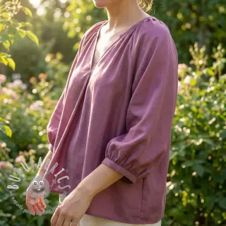 Tessuto in cotone e viscosa grape