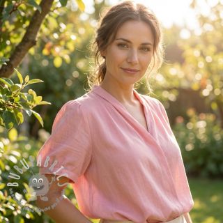 Tessuto in cotone e viscosa light rose