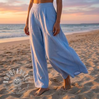 Tessuto in cotone e viscosa baby blue