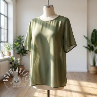 Tessuto in cotone e viscosa olive