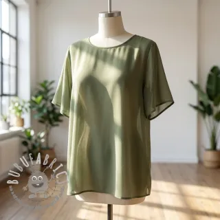 Tessuto in cotone e viscosa olive